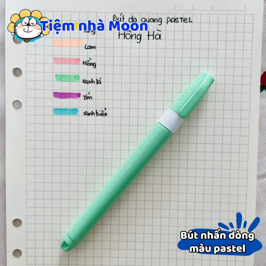 BÚT DẠ QUANG HỒNG HÀ MÀU PASTEL