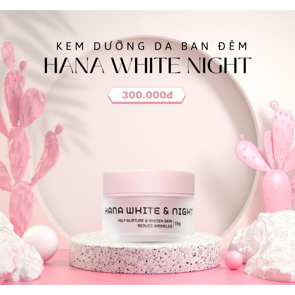 Kem Dưỡng Trắng Da Ban Đêm Hana White Night 15g Mini