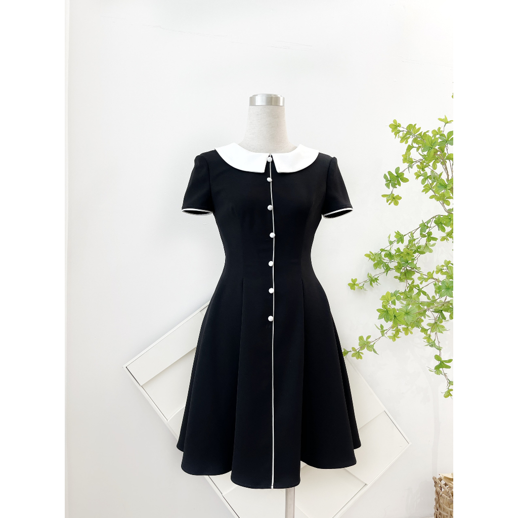 Alisa dress by MyAnn phối đen trắng thanh lịch