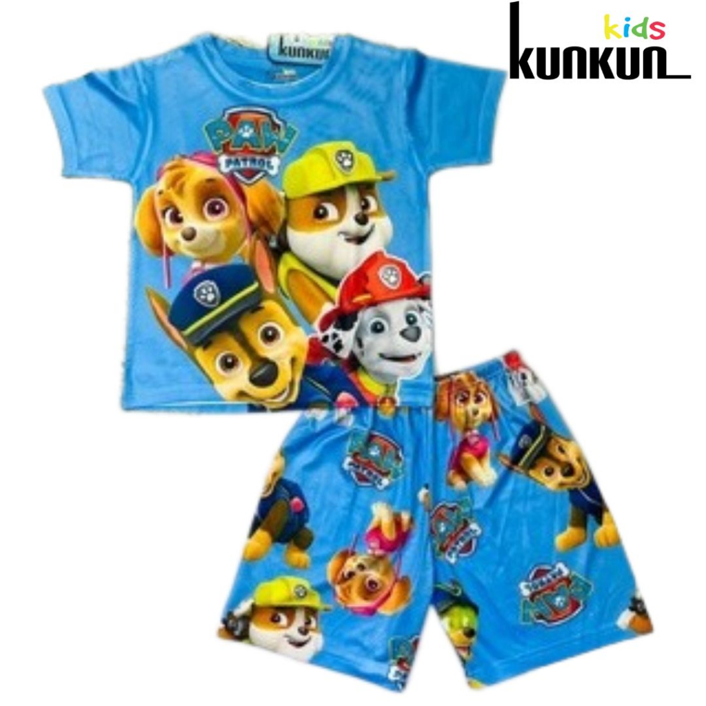 Quần áo bé trai thun lạnh in hình Đội chú chó cứu hỏa KunKun Kid TP022-543-633-805 - Size đại cho bé trai từ 10-60kg