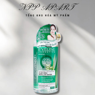 Nước tẩy trang Eveline Facemed+ dịu mát da chiết xuất lô hội 400ML