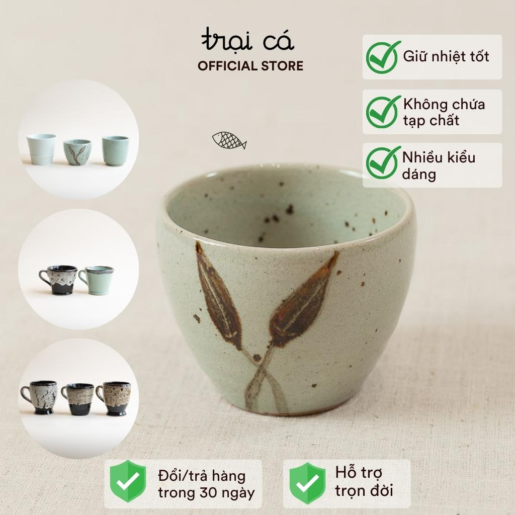 Cốc, Tách, Ly, Cốc Sứ, Cốc Có Quai, Cốc Không Quai TRẠI CÁ Dùng Uống Trà, Cafe, Sinh Tố, Quà Tặng, Decor, Chụp Ảnh