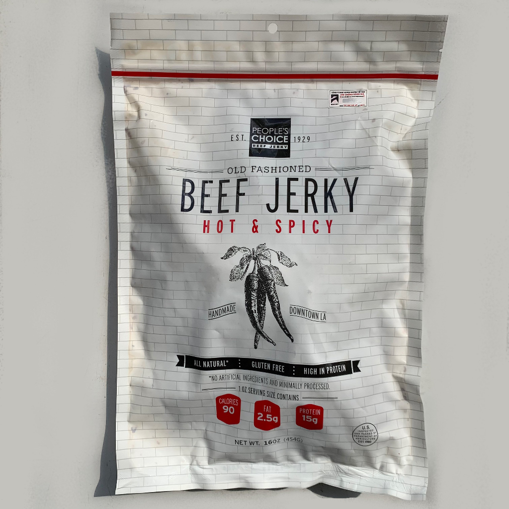Thị bò khô Beef Jerky "People's Choice" : OLD FASHIONED không đường 485g