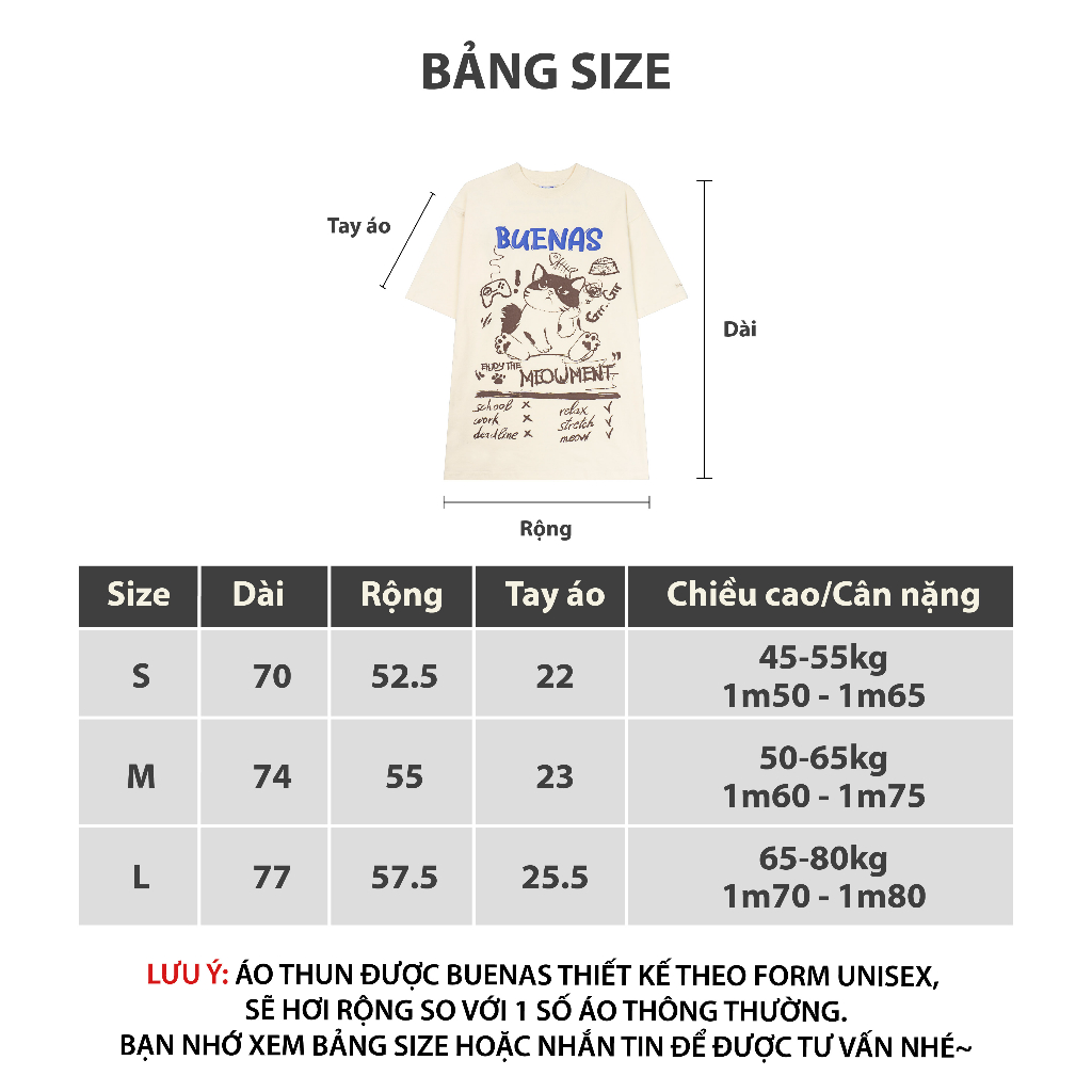 Áo thun local brand tay lỡ form oversize unisex cho nam nữ BUENAS - ESS24