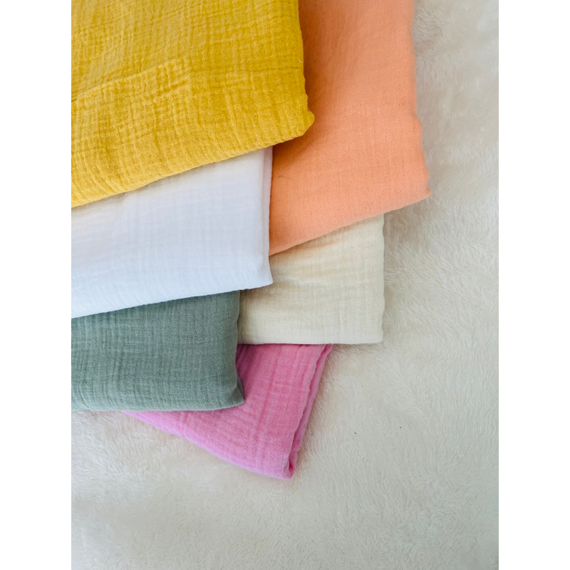 Vải xô muslin tông màu baby