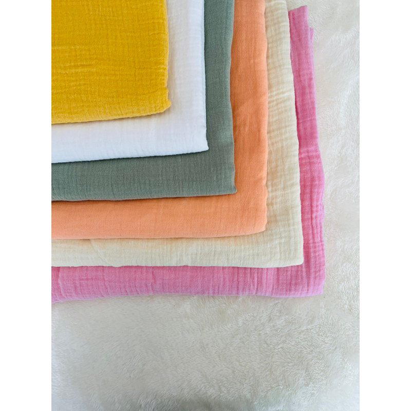 Vải xô muslin tông màu baby