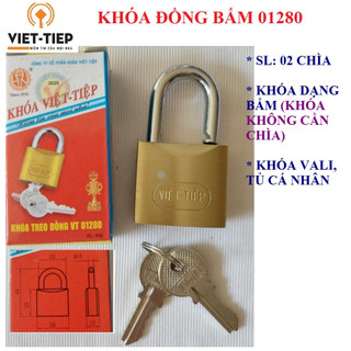 [Hỏa tốc HCM] Khóa đồng bấm Việt Tiệp 01280 - khóa tủ cá nhân hoặc vali