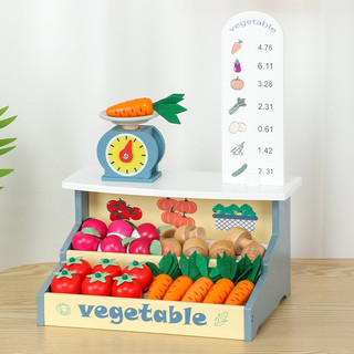 Bộ đồ chơi quầy bán hàng, quầy hoa quả bằng gỗ cao cấp cho bé toystore FUDAER