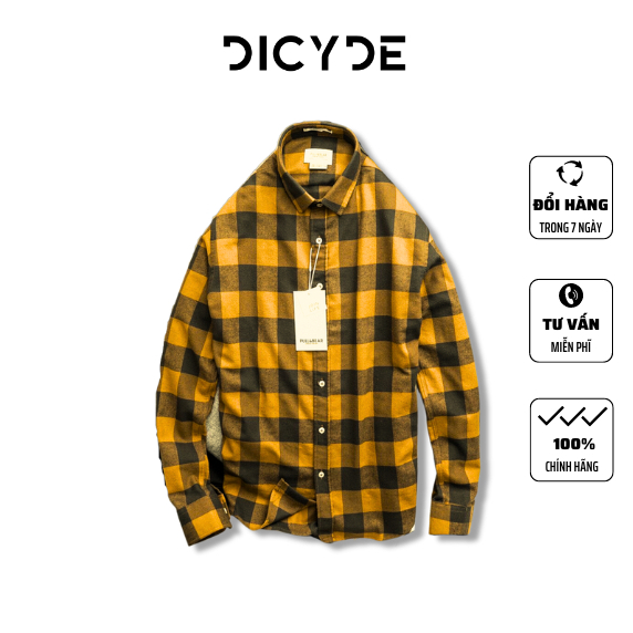 Áo sơmi nam dài tay caro kẻ dạ DICYDE 13 Siêu Cấp