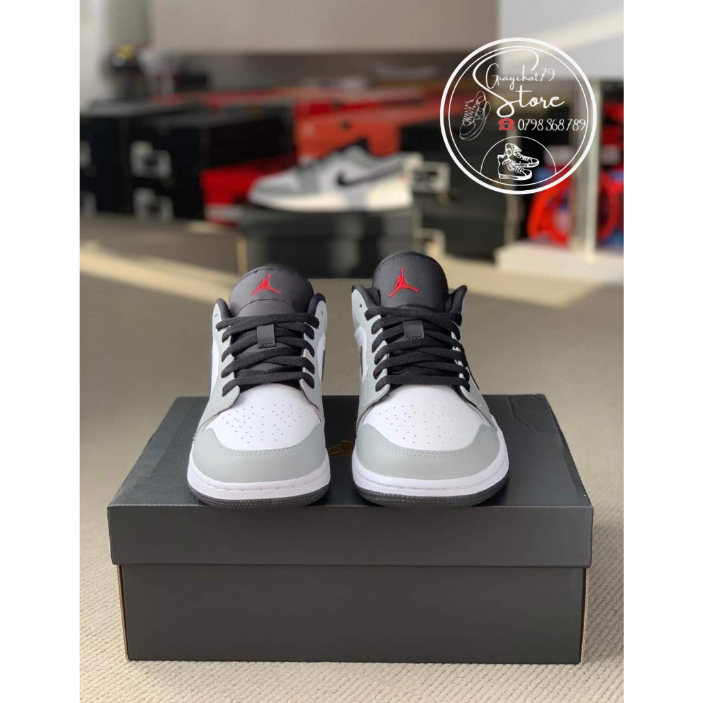 Giày Nike Jordan 1 Low Light Smoke Grey Nam/Nữ (M/W) [Chính Hãng - Auth - FullBox]