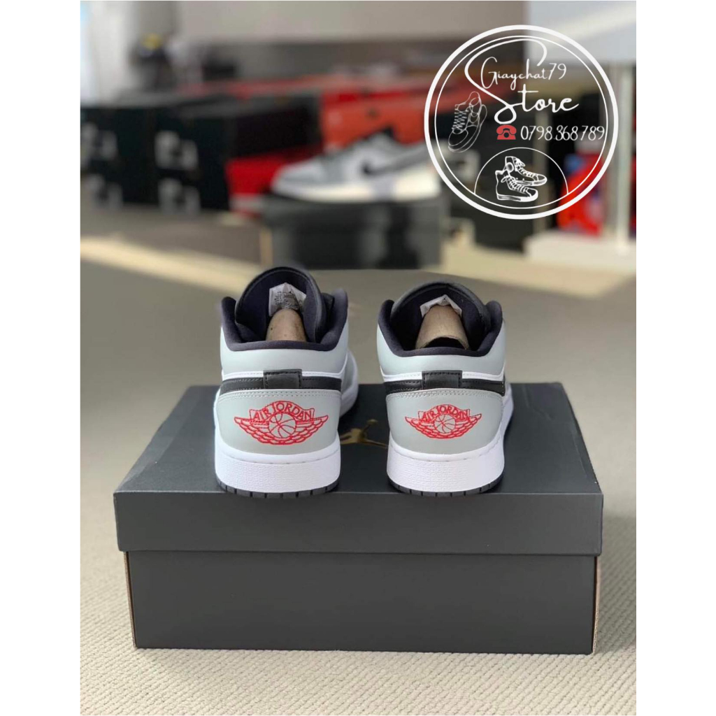 Giày Nike Jordan 1 Low Light Smoke Grey Nam/Nữ (M/W) [Chính Hãng - Auth - FullBox]