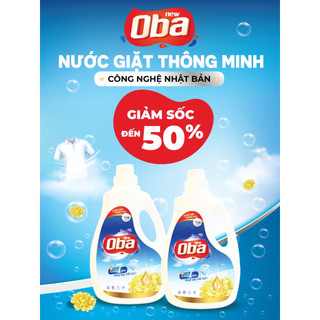 Combo 2 chai nước giặt xả thông minh oba, công nghệ nhật bản