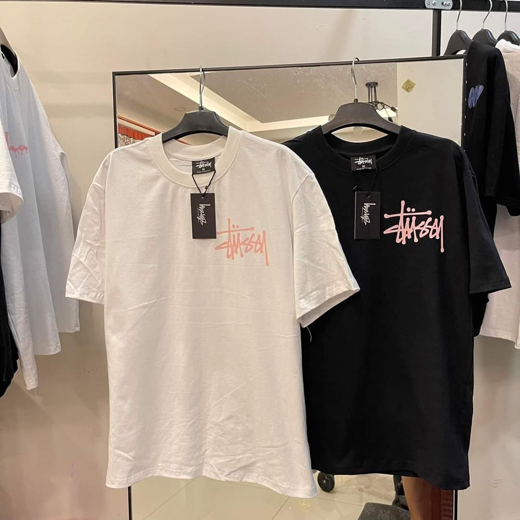 Áo Thun Stussy Chữ Kỹ Màu Hồng, Áo phông Cotton Cao Cấp | BigBuy360 - bigbuy360.vn