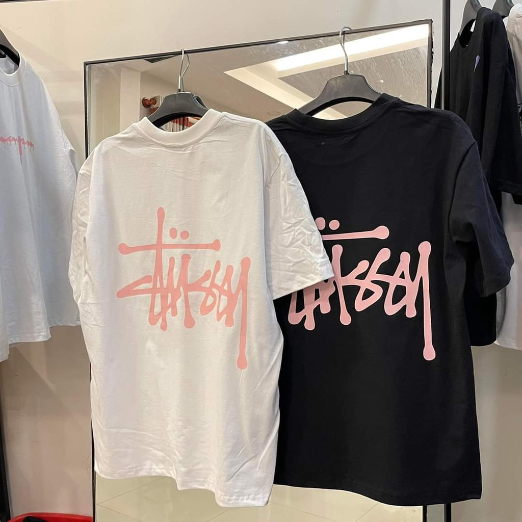 Áo Thun Stussy Chữ Kỹ Màu Hồng, Áo phông Cotton Cao Cấp | BigBuy360 - bigbuy360.vn