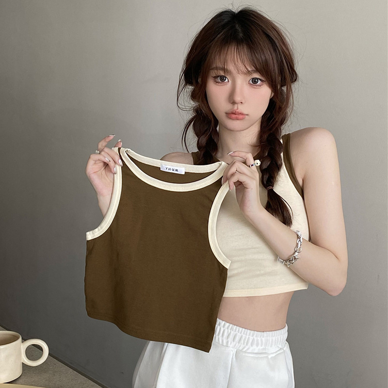 Áo croptop, Áo ba lỗ nữ sát nách vải bozip dày dặn ôm body gân mềm mát đi chơi thời trang giá rẻ CRT520