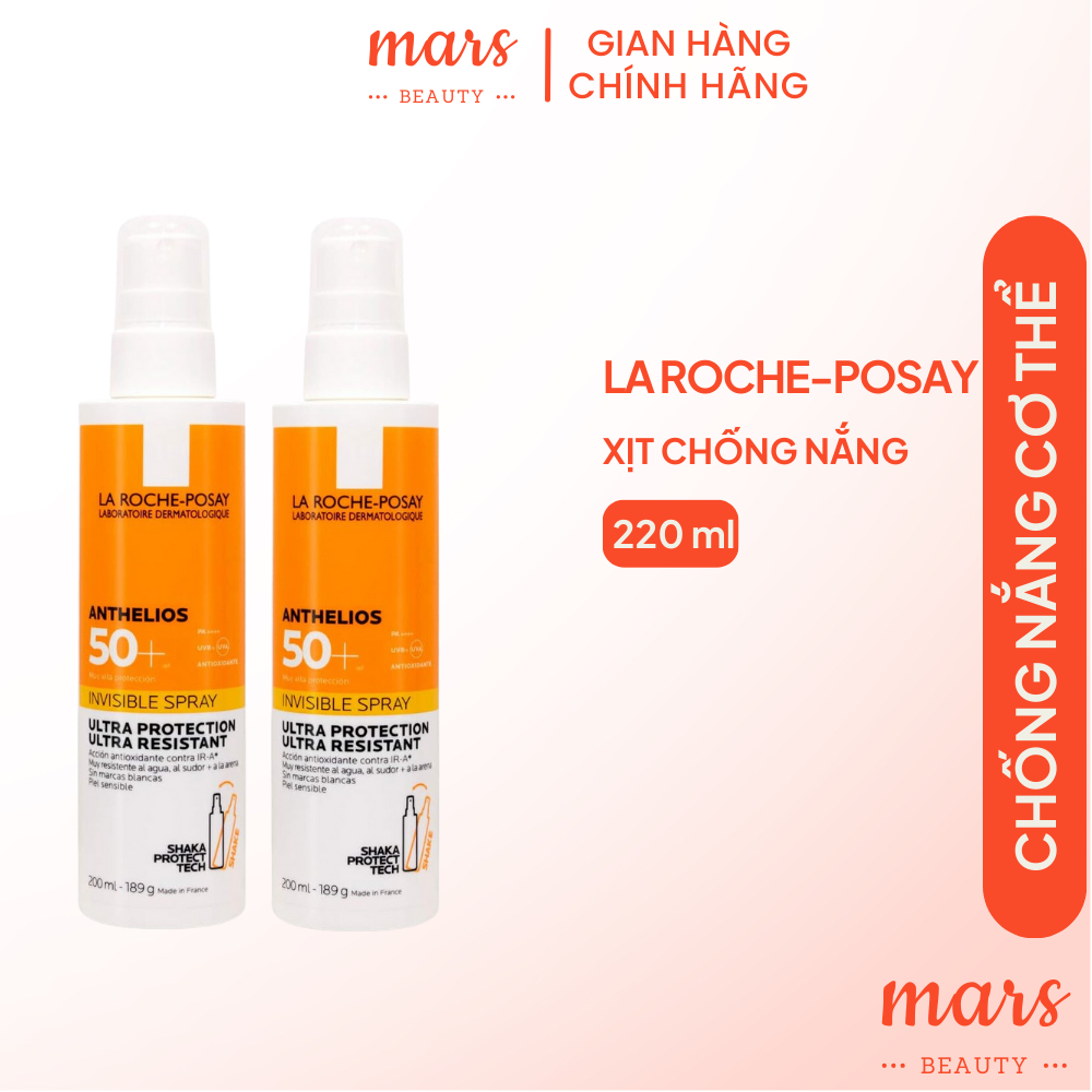 (Hàng Mới Về) Xịt Chống Nắng La Roche-Posay Spray Invisible SPF50 200ml