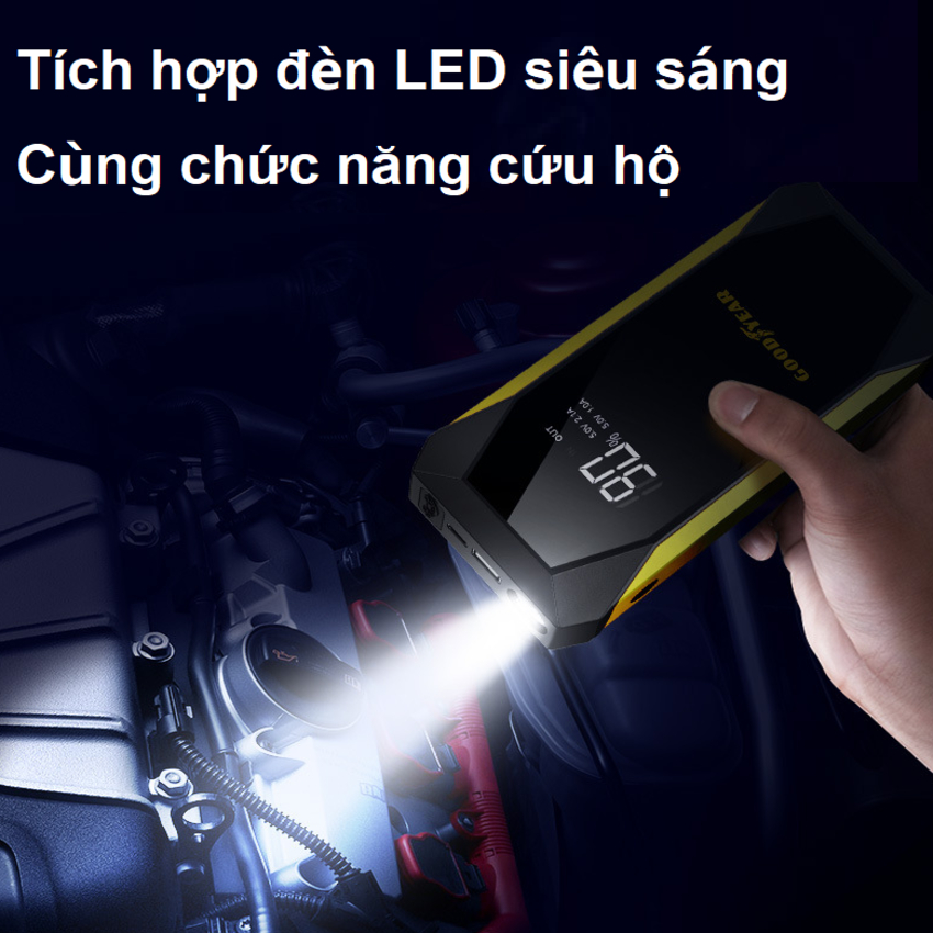 Bộ kích nổ ô tô, kiêm pin sạc dự phòng Goodyear GY-5295 10000mAh DC 12V/700A