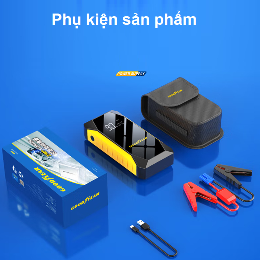 Bộ kích nổ ô tô, kiêm pin sạc dự phòng Goodyear GY-5295 10000mAh DC 12V/700A