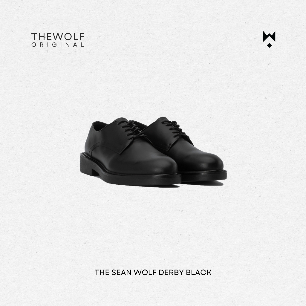 Giày Tây Nam Nữ THEWOLF SEAN DERBY - Black