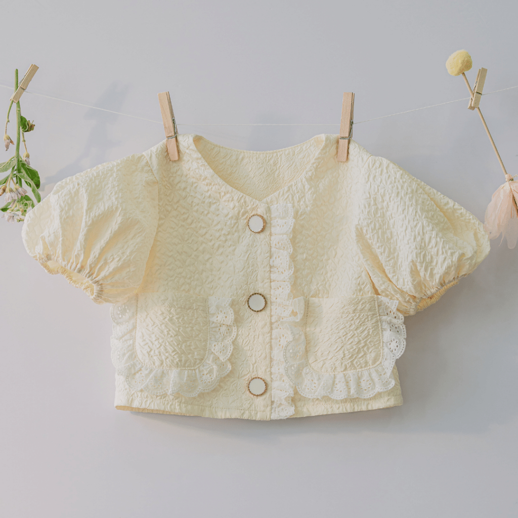Bộ cộc tay cho bé Sora.bébé Sunnia Set áo croptop kết hợp chân váy xòe đáng yêu