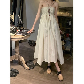 Đầm maxi babydoll cổ yếm đi dạo biển, đi chơi