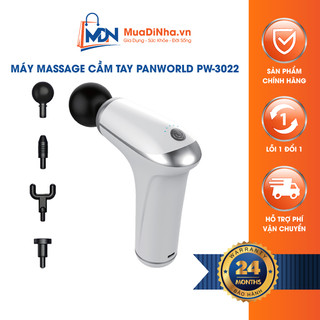 Máy massage cầm tay cao cấp Panworld PW-3022 5 cấp độ, 4 đầu massage, pin 2000mAh