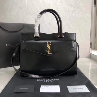 Túi xách nữ công sở da đen trơn size 31cm