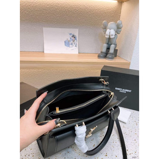 Túi xách nữ công sở da đen trơn size 31cm