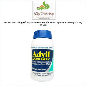 Viên Uống Hỗ Trợ Giảm Đau Hạ Sốt Advil Liqui Gels 200mg của Mỹ 120 Viên