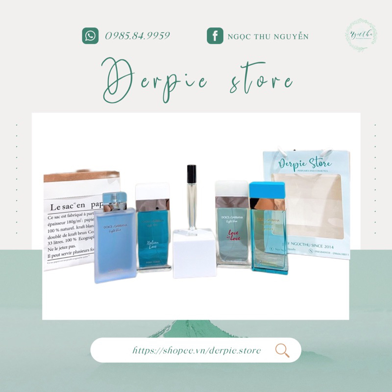 Nước hoa tươi mát Dolce & Gabbana Light Blue : Love Is Love/Intense/Forever/Italian Love EDT - EDP có sẵn