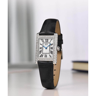 Đồng hồ nữ chính hãng I&W Carnival  587L-D1 Thay pin mễn phí,Kính chống xước,Chống nước 30m,máy điện tử (Pin),dây da xịn