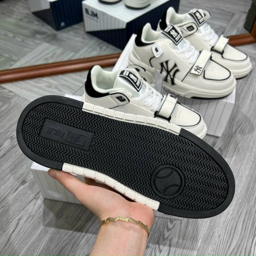 Giày MLB Chunky Quai Dán Họa Tiết Đen Trắng . Hàng Cao Cấp Đủ Size 36-43 - thanggiaychina