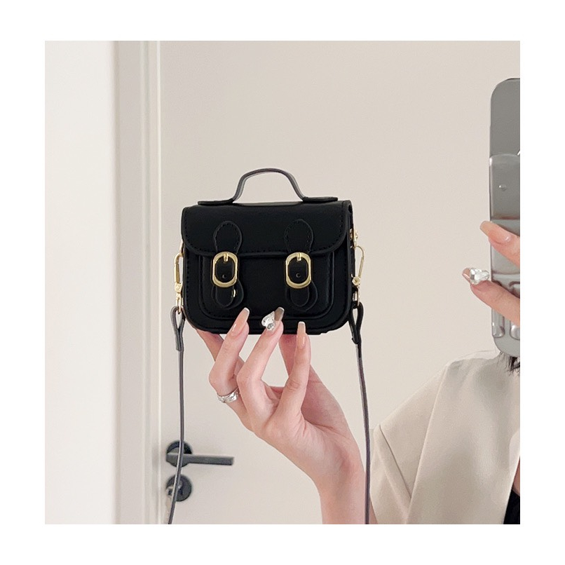 Túi đeo chéo nữ mini hai cúc 2 nịt dáng vuông