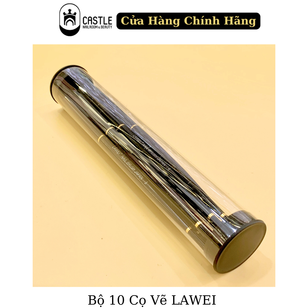Bộ 10 Cây Cọ Vẽ LAWEI Nail Brush Japan Chuyên Dụng - Cọ Vẽ Móng