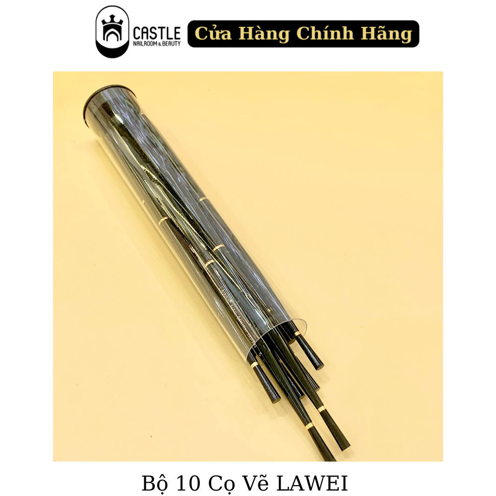 Bộ 10 Cây Cọ Vẽ LAWEI Nail Brush Japan Chuyên Dụng - Cọ Vẽ Móng