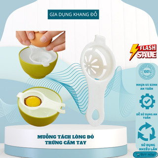 Dụng cụ tách lòng đỏ trứng gà trứng vịt màu trắng