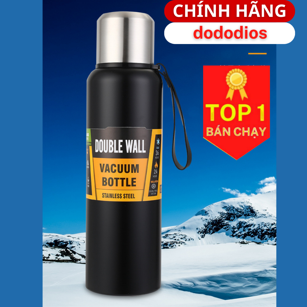 Bình Giữ Nhiệt Bằng Thép Không Gỉ Vacuum Bottle LHC6180SLV, có lưới lọc trà - Hàng chính hãng dododios