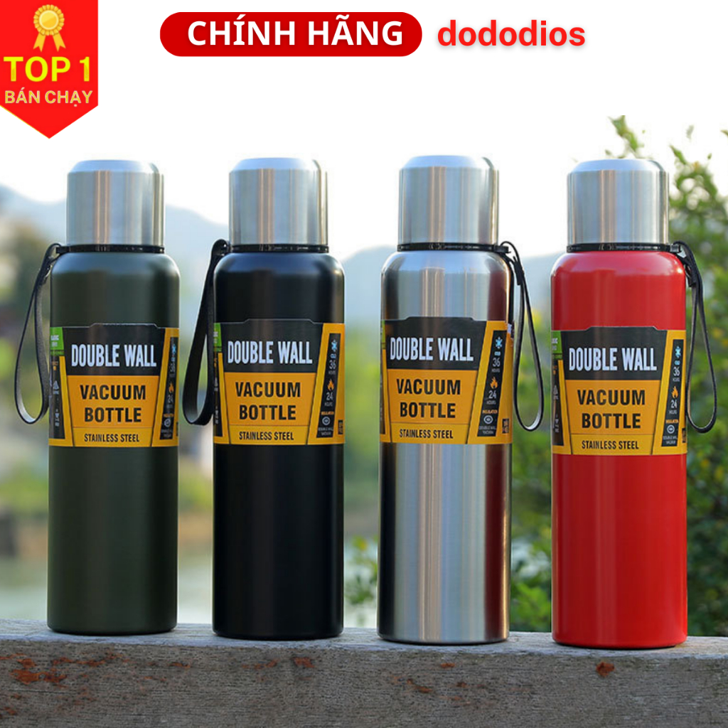 Bình Giữ Nhiệt Bằng Thép Không Gỉ Vacuum Bottle LHC6180SLV, có lưới lọc trà - Hàng chính hãng dododios