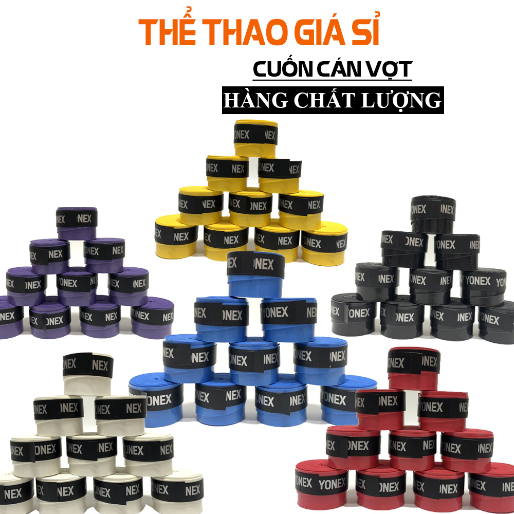 Cuốn cán vợt cầu lông, quấn cán cầu lông hàng chất lượng thấm hút mồ hôi