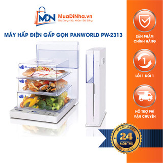 Nồi hấp điện 3 tầng đa năng gấp gọn panworld pw-2313 dung tích 18l- muadinha