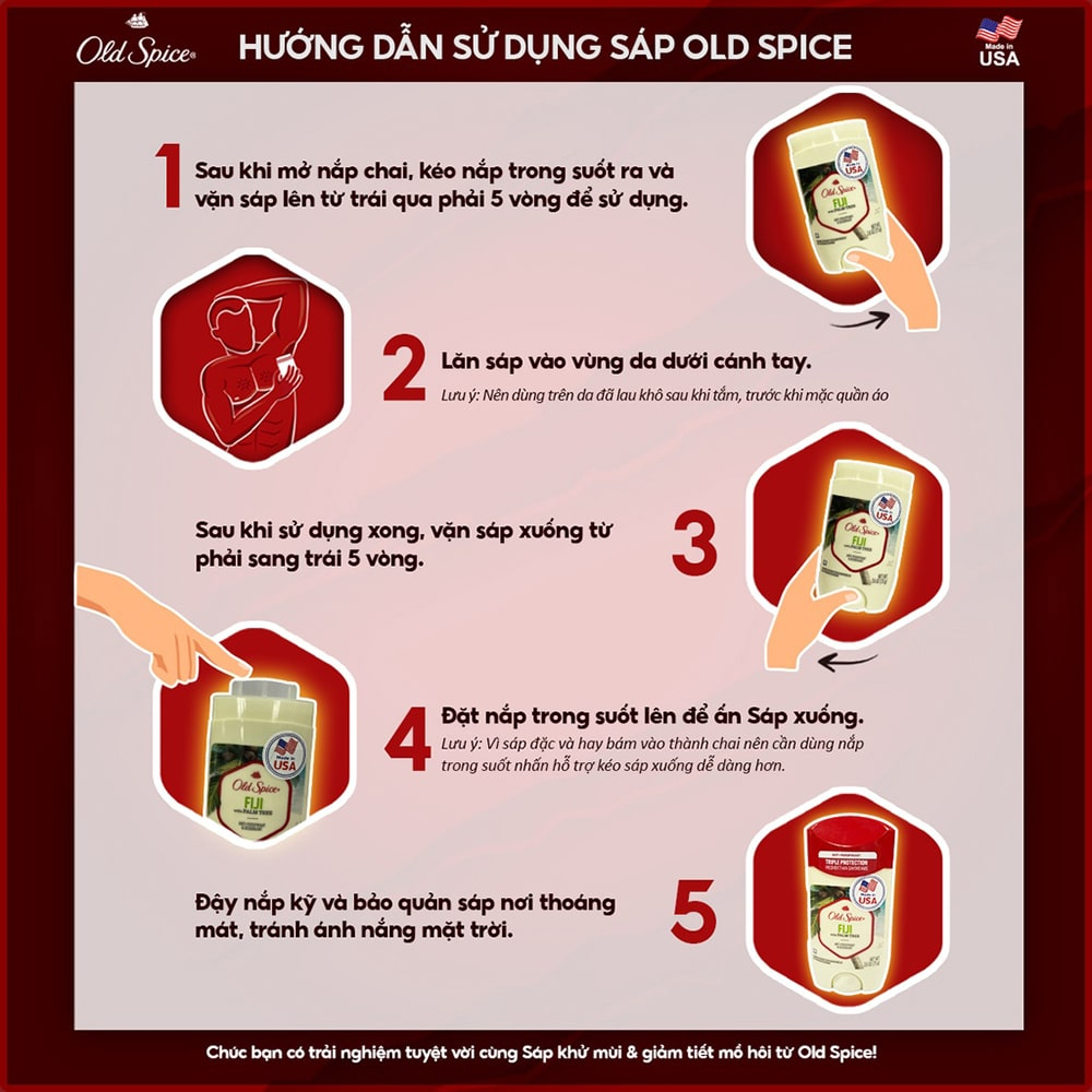 Lăn sáp khử mùi OLD SPICE ngăn mồ hôi 73g-85g