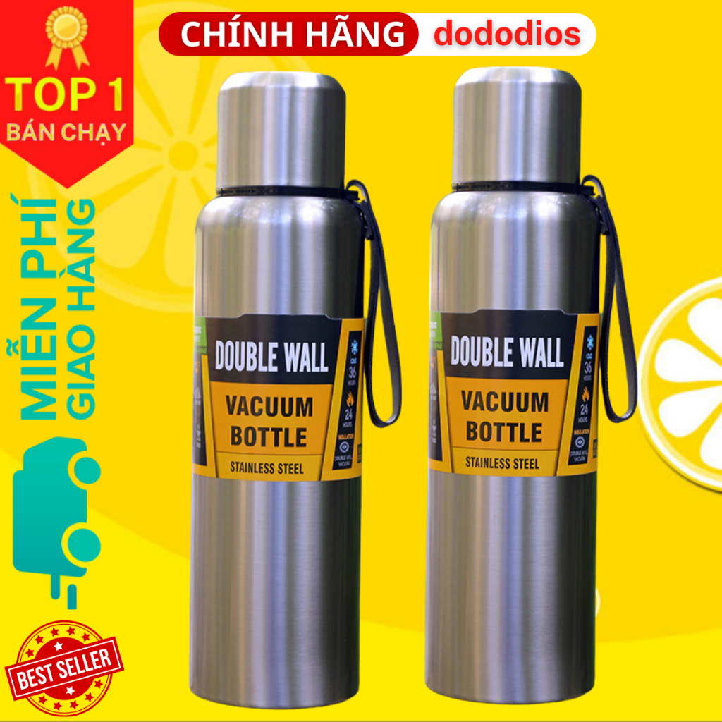 Bình Giữ Nhiệt Bằng Thép Không Gỉ Vacuum Bottle LHC6180SLV, có lưới lọc trà - Hàng chính hãng dododios