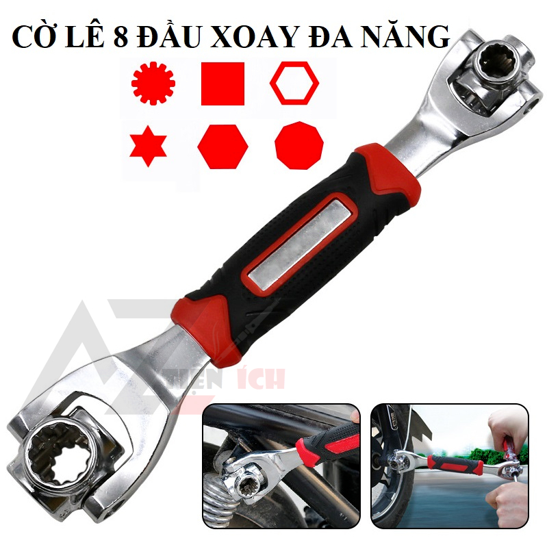 Cờ lê-Cờ lê xoay đầu 360 độ 48 trong 1-Cờ lê đa năng, Cờ Lê 8 Đầu Xoay Đa Năng, Tay Khẩu Siết Mở Ốc, Tay Vặn Ốc