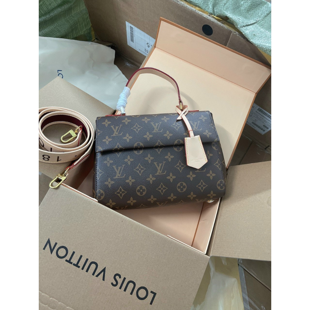 Túi quai xách lv size 25 dây đeo bản to hàn 2 box nam châm