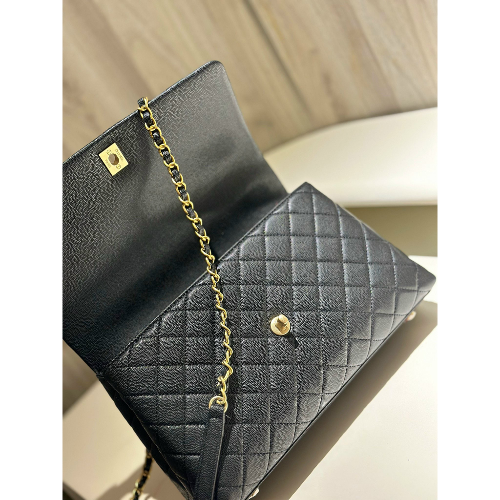 Tui xách quai cầm da hạt chần ô size 25cm fullbox