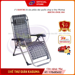 [Hàng CTY - BH 5 năm] Ghế xếp Kasuma Inox Duy Phương - Vỏ lưới Textilene Hàn Quốc - Tốt cho người già