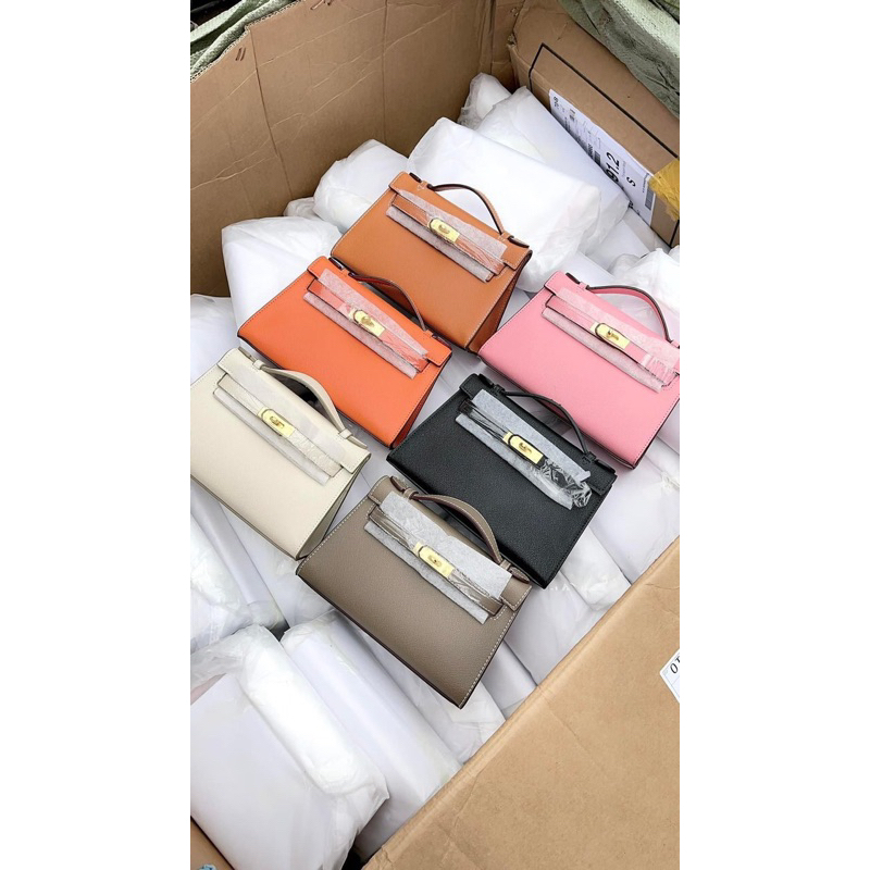 Túi Xách  SIze 21CM Tang Vàng Bản Cao Cấp Fullbox Đủ 3 Màu Đen,Ghi Tây,Trắng,hồng,nâu bò,cam