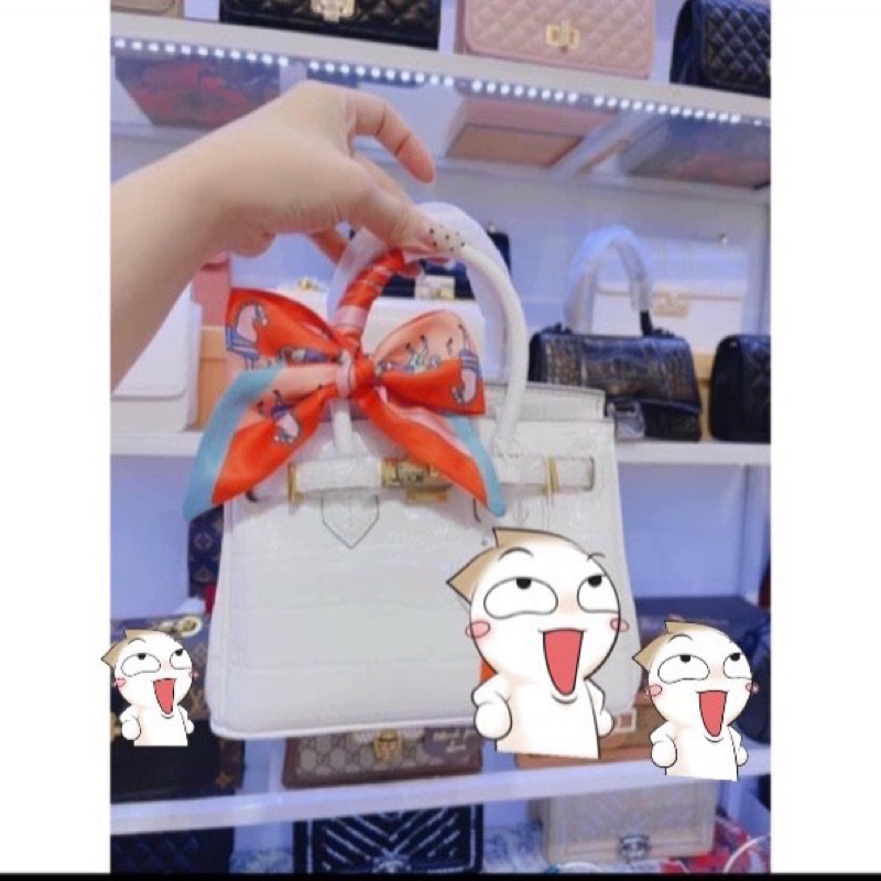 Túi Xách Nữ Size 21,25 Dáng Cao Hàng Cao Cấp FullBox Tặng Kèm Khăn Nơ Ko kÈM gấu ẢNH THẬT