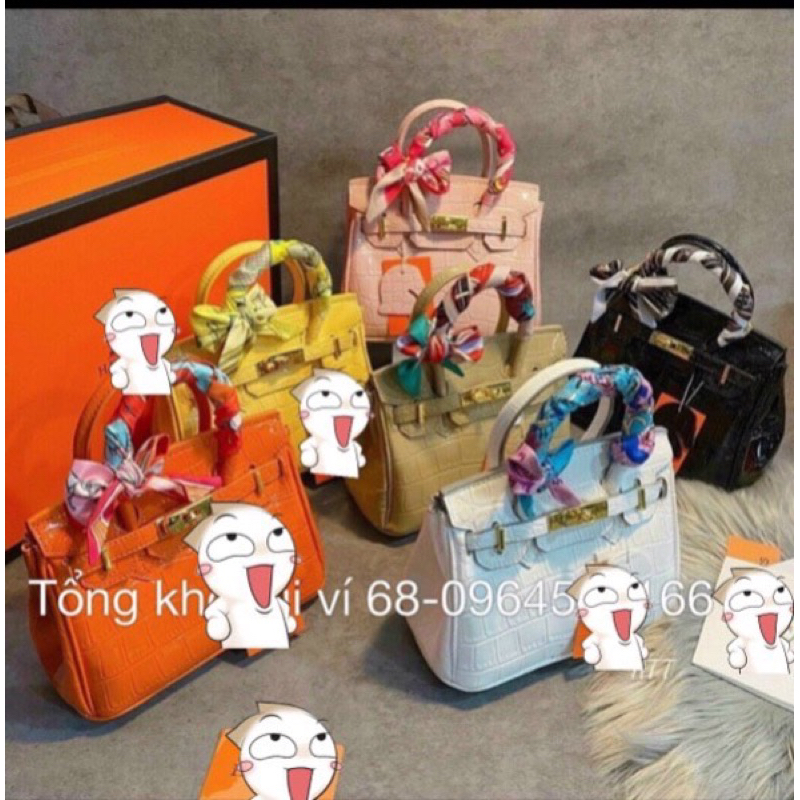 Túi Xách Nữ Size 21,25 Dáng Cao Hàng Cao Cấp FullBox Tặng Kèm Khăn Nơ Ko kÈM gấu ẢNH THẬT