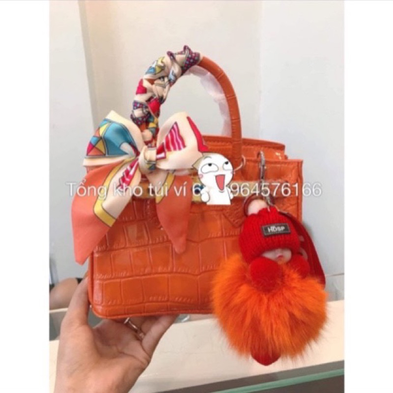 Túi Xách Nữ Size 21,25 Dáng Cao Hàng Cao Cấp FullBox Tặng Kèm Khăn Nơ Ko kÈM gấu ẢNH THẬT